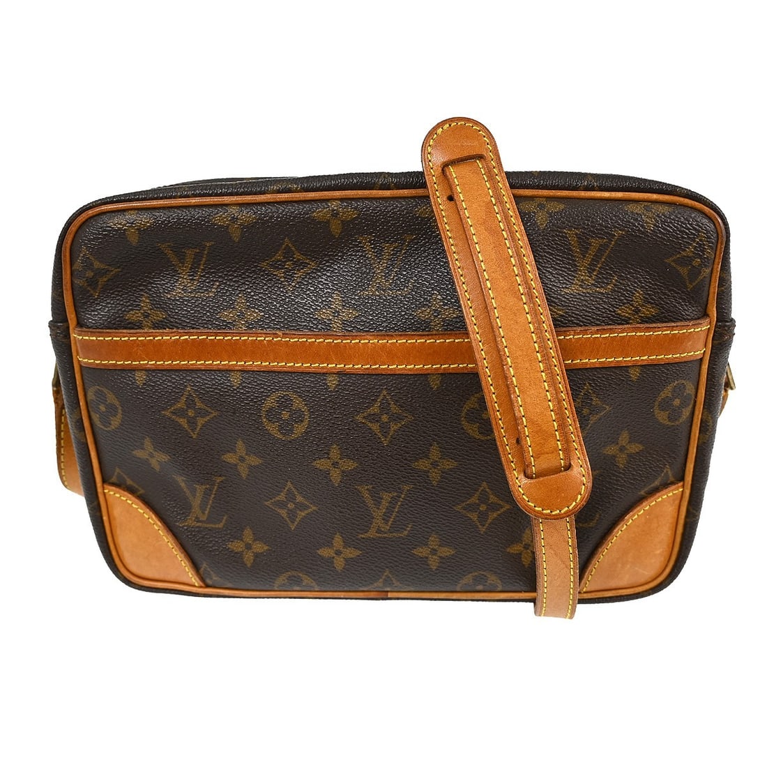 Louis Vuitton Trocadero 27 Monogram Canvas Medium Crossbody Bag M51274: Louis Vuitton Trocadero 27 Monogram Canvas Medium Crossbody Bag M51274 The Louis Vuitton Trocadero 27 crossbody bag features the signature Monogram canvas with brown leather crossbody strap and trim. 