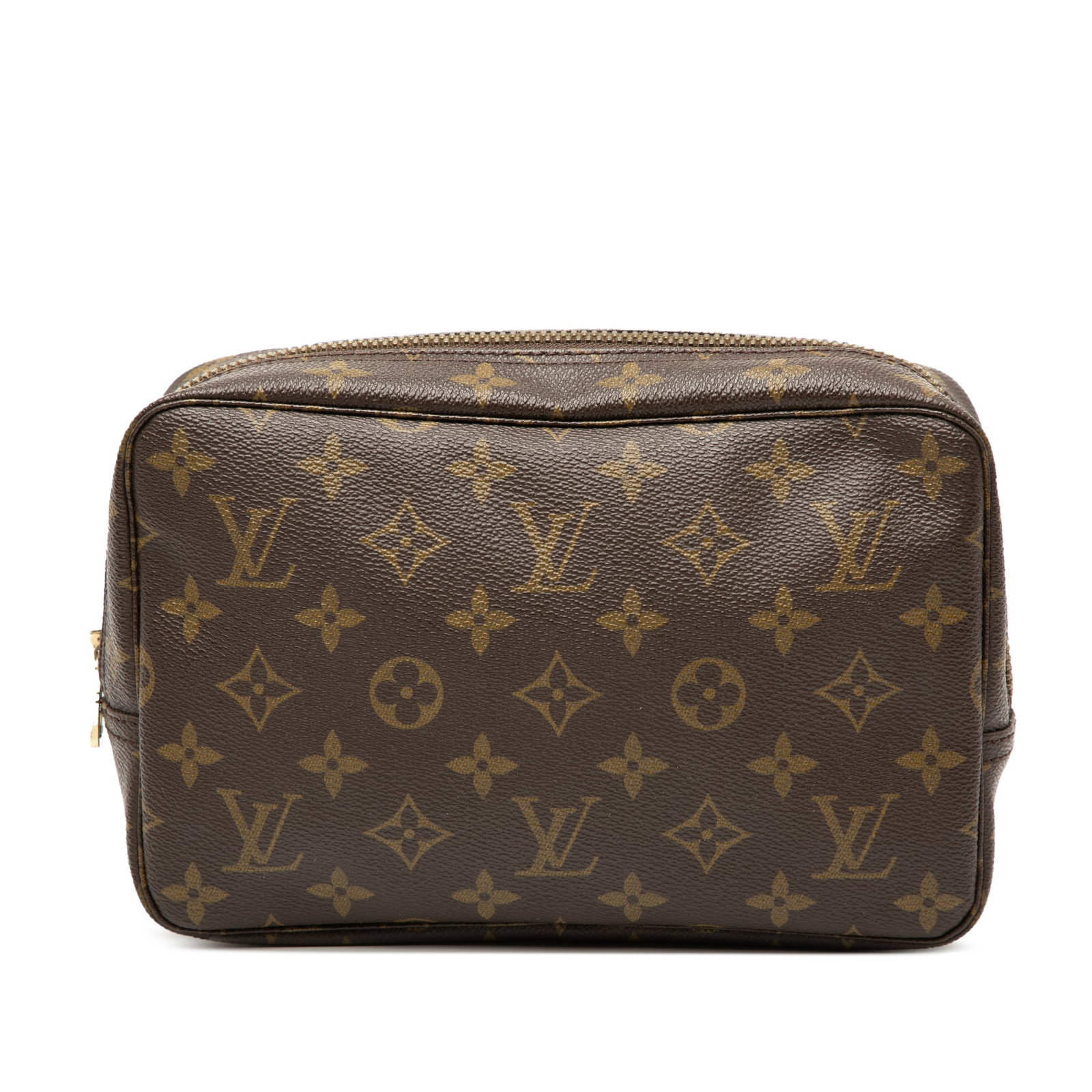 Monogram Canvas Toiletry Pouch 23 by Louis Vuitton: Monogram Canvas Toiletry Pouch 23 by Louis Vuitton This Louis Vuitton Monogram Trousse Toilette 23 features the iconic monogram canvas body with a top zip closure and interior pocket. The bag has a br