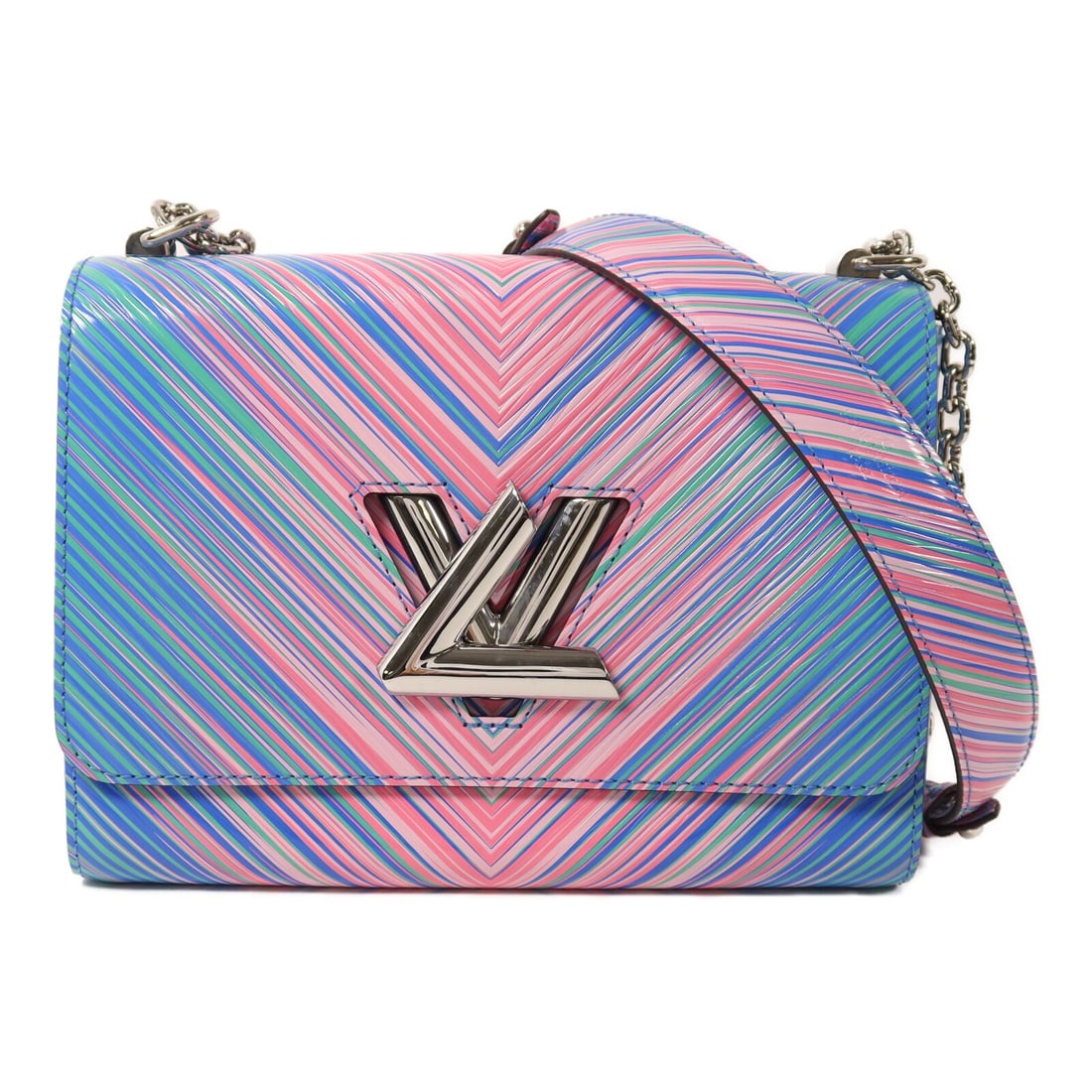 Louis Vuitton Twist MM Multicolor Epi Leather Shoulder Bag M54209: Louis Vuitton Twist MM Multicolor Epi Leather Shoulder Bag M54209 This Louis Vuitton Twist MM shoulder bag features vibrant multicolor Epi leather crafted from calfskin. Designed for women, it combine