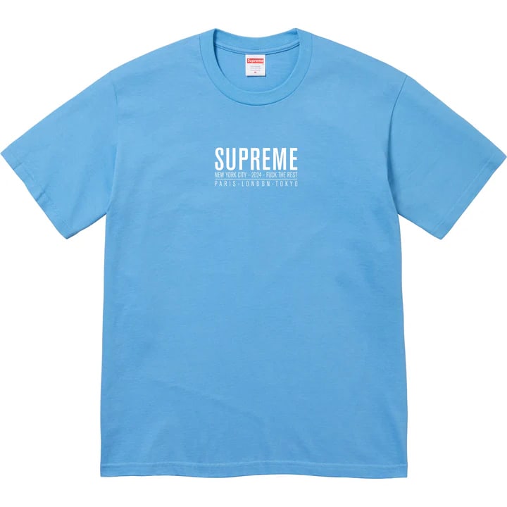 XXL Supreme Paris T-Shirt in Vibrant Blue Unworn: XXL Supreme Paris T-Shirt in Vibrant Blue Unworn This Supreme Paris Bright Blue Tee is an authentic, un-used item in unworn condition. It features a vibrant blue color and is available in size XXL. Sp