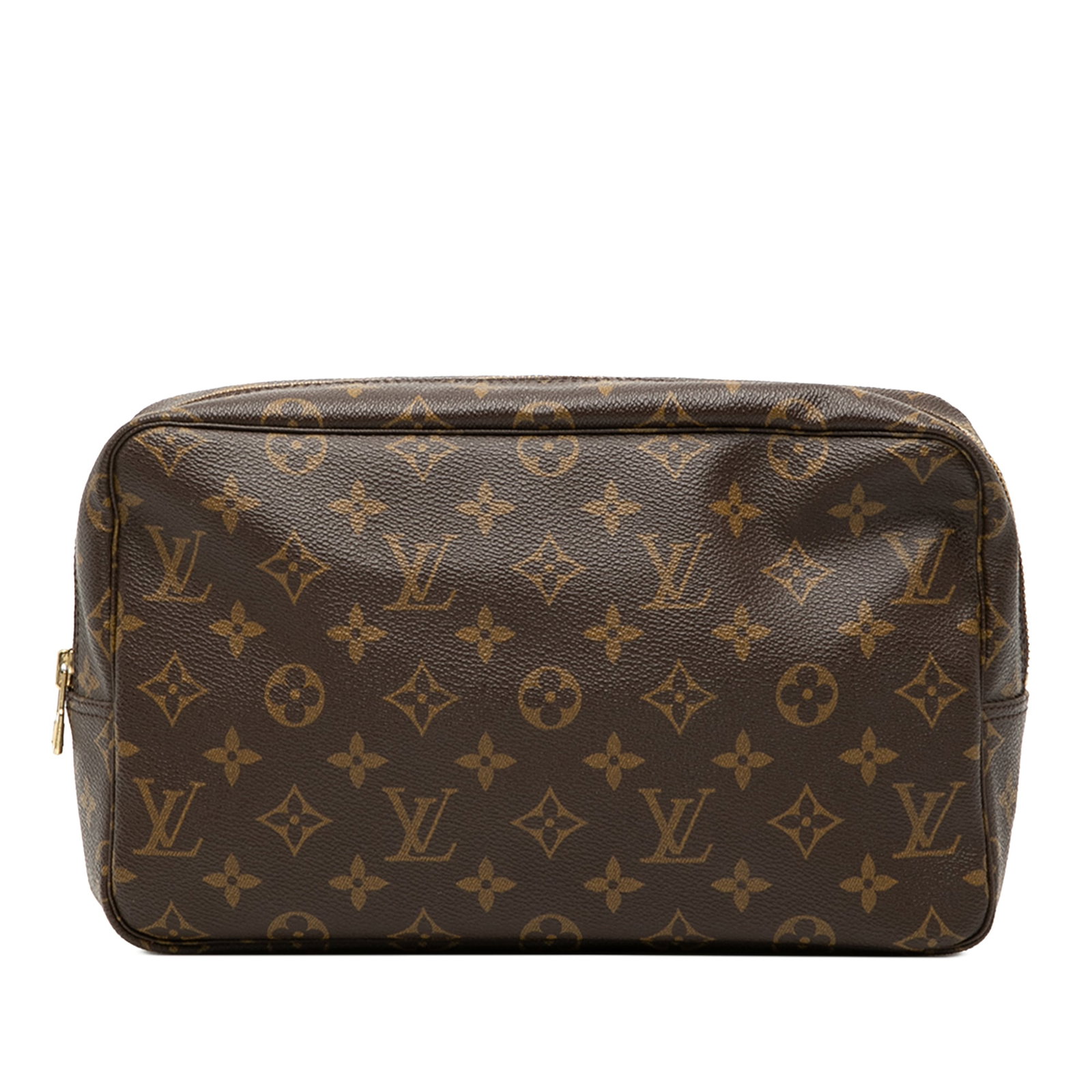 Louis Vuitton Monogram Canvas Trousse Toilette 28 Cosmetic Bag: Louis Vuitton Monogram Canvas Trousse Toilette 28 Cosmetic Bag The Louis Vuitton Monogram Trousse Toilette 28 features a signature monogram canvas exterior, a top zip closure, and an interior slip poc