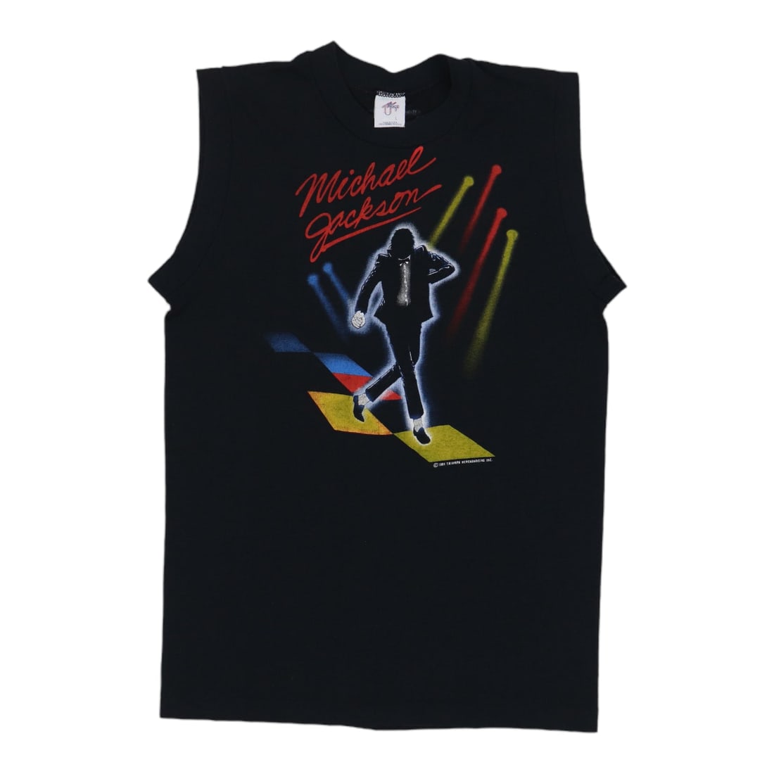 Vintage 1984 Victory Tour Black Sleeveless Michael Jackson Shirt (1 of 6)