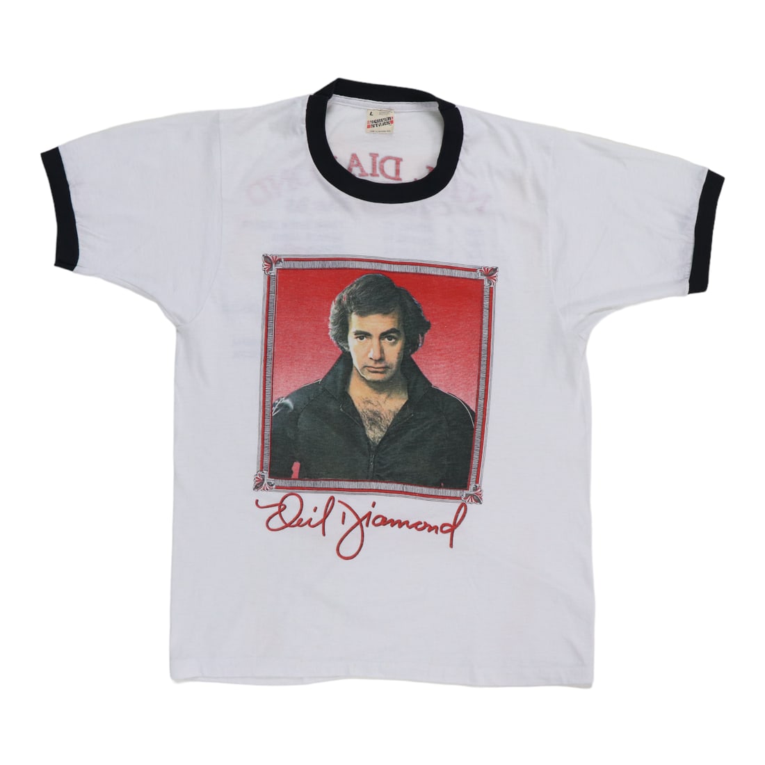 Vintage 1983 Neil Diamond Concert Tour White Poly Cotton T-Shirt (1 of 5)