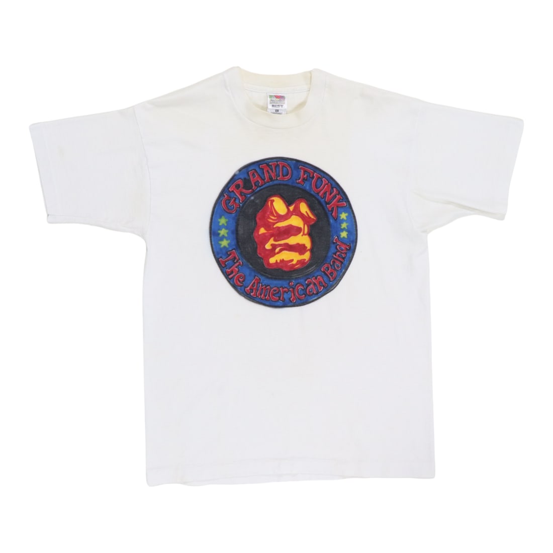 Vintage 1990s Grand Funk Railroad White Cotton Band T Shirt Size Large: Vintage 1990s Grand Funk Railroad White Cotton Band T Shirt Size Large This is an original vintage Grand Funk Railroad shirt from the 1990s. Made from 100% cotton, this white shirt features front grap
