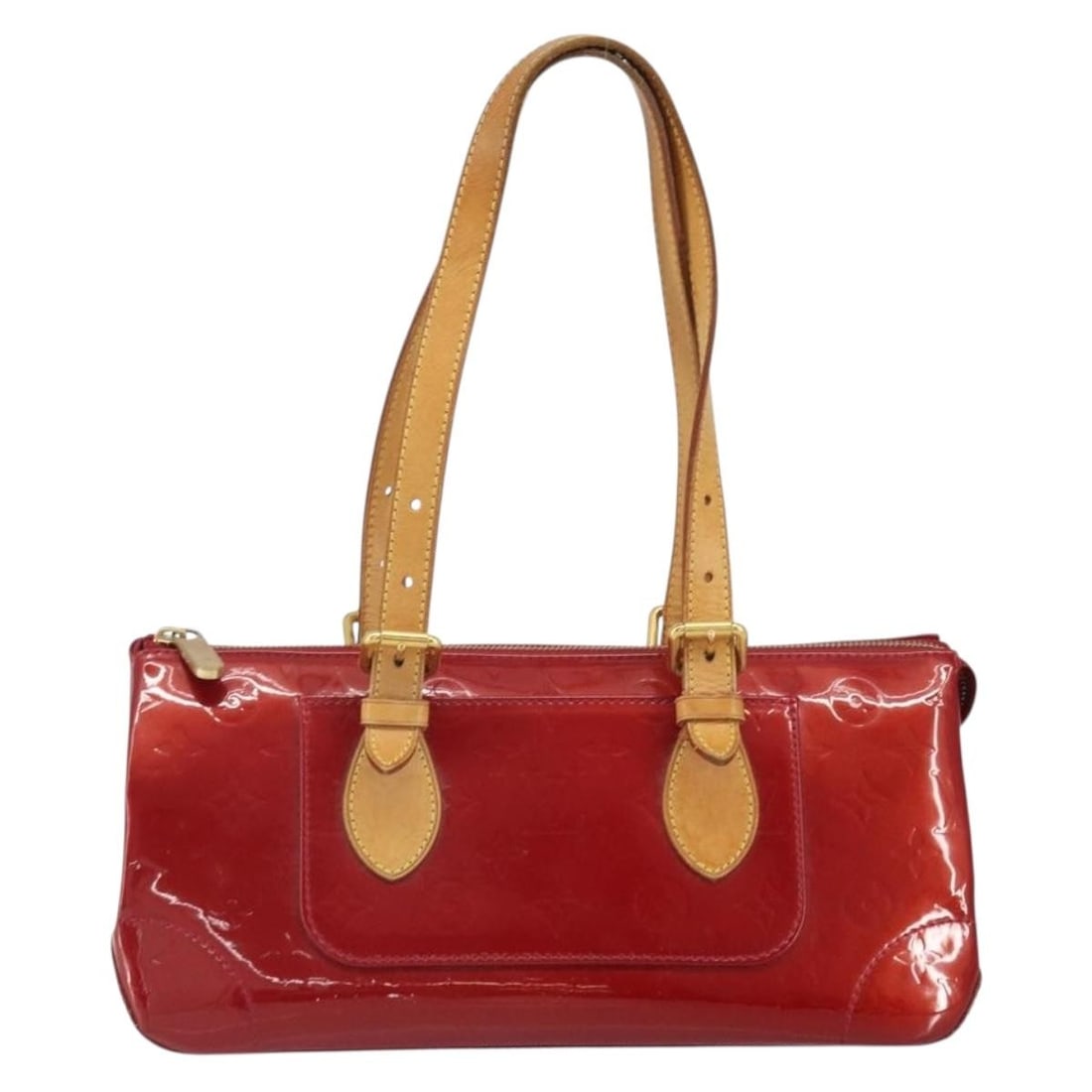 Louis Vuitton Patent Leather Rosewood Avenue Red Handbag 33cm: Louis Vuitton Patent Leather Rosewood Avenue Red Handbag 33cm This Louis Vuitton Rosewood Avenue handbag for women features the iconic Monogram Vernis patent leather in red. It measures 33cm x 16cm x 