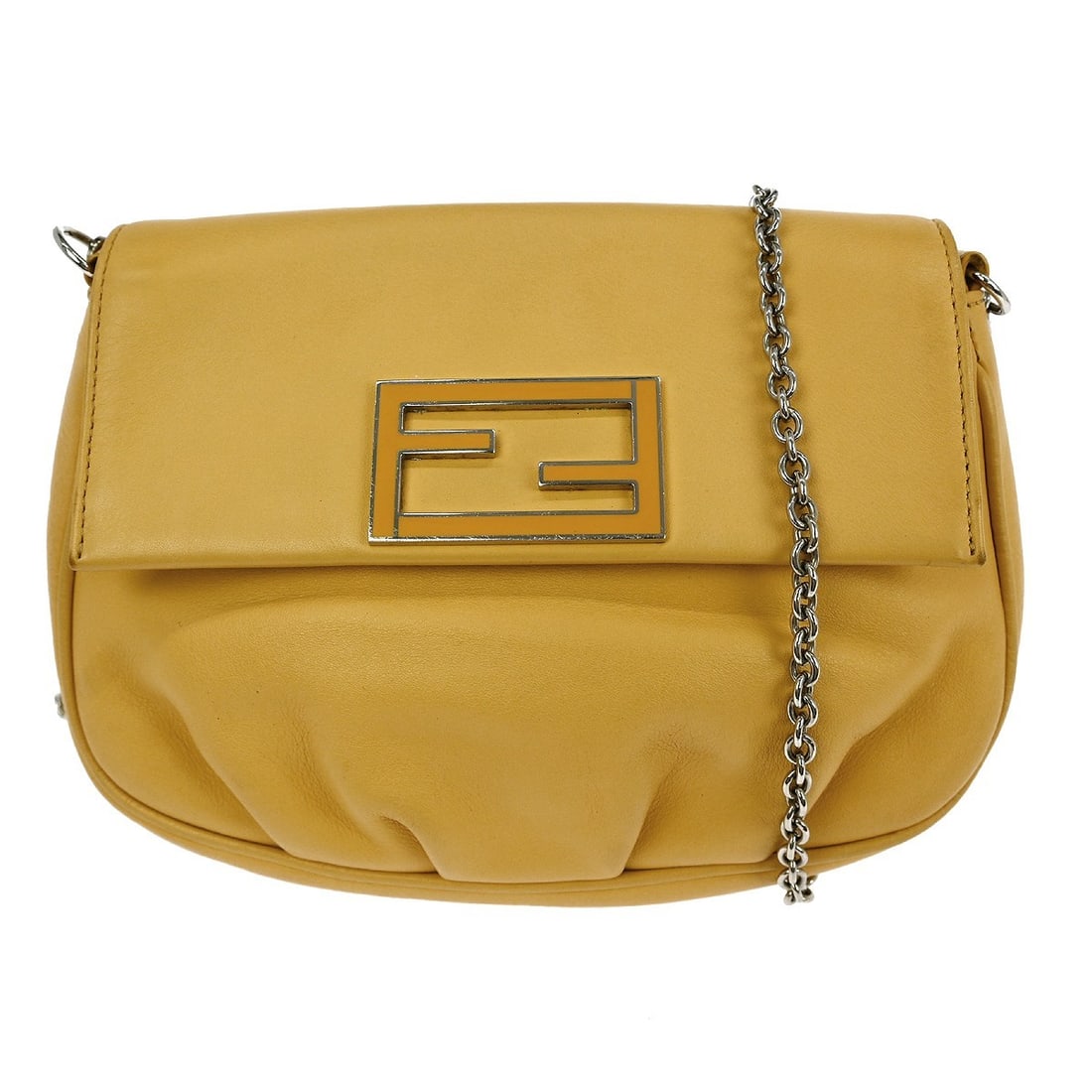 Fendi 8M0276-D16 Beige Leather Medium Shoulder Purse with Adjustable Strap (1 of 7)