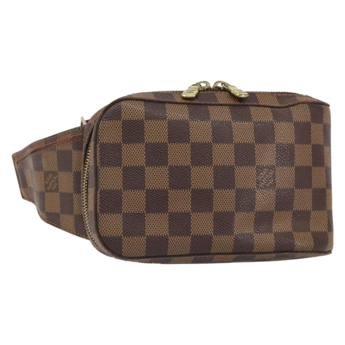 Louis Vuitton Geronimos Damier Ebene Canvas Shoulder Bag N51994: Louis Vuitton Geronimos Damier Ebene Canvas Shoulder Bag N51994 This is a Louis Vuitton Damier Ebene Geronimos shoulder bag, crafted from Damier Ebene canvas. The bag features a compact and practical 