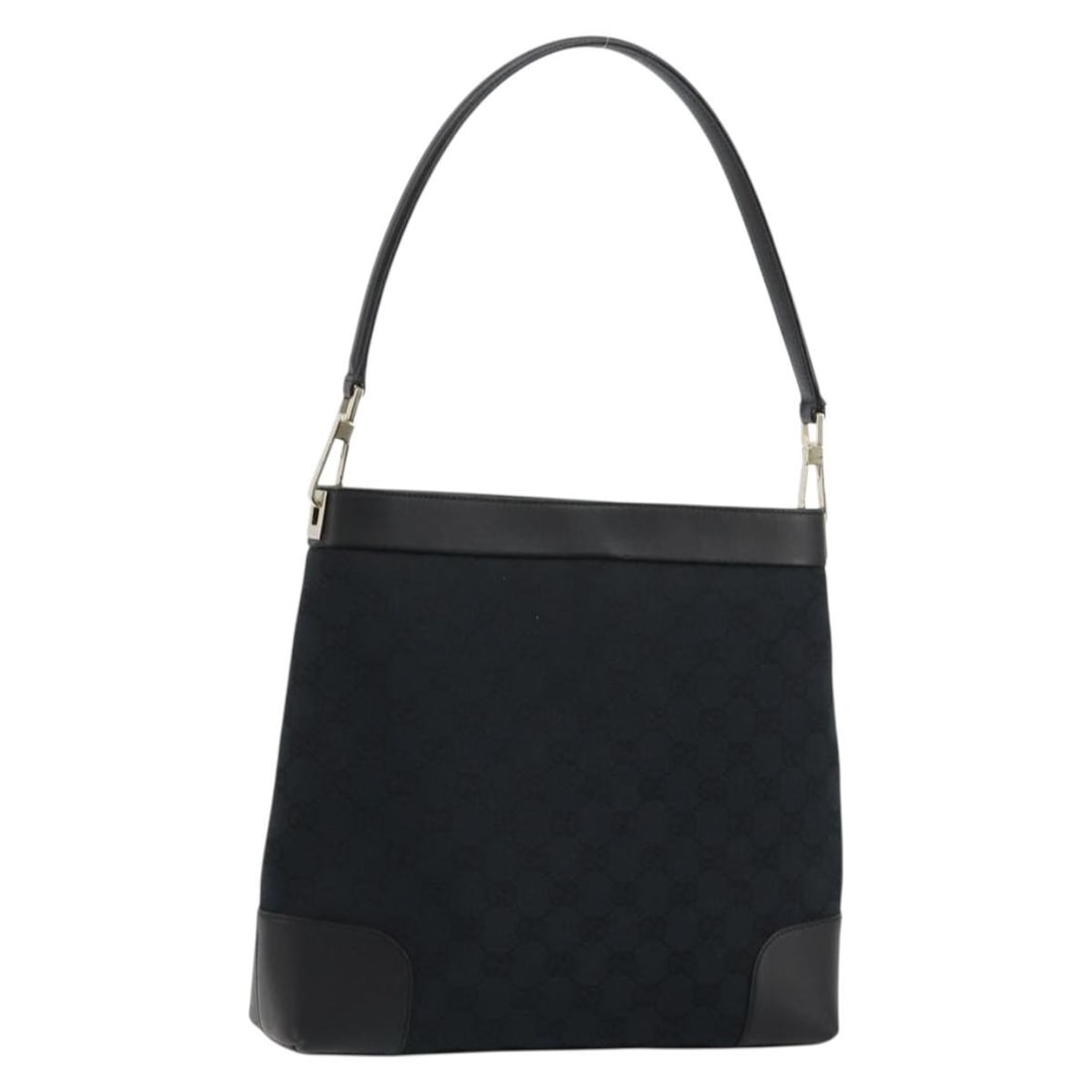 Gucci GG Canvas Black Gold Shoulder Bag 001 4231 Dust Bag: Gucci GG Canvas Black Gold Shoulder Bag 001 4231 Dust Bag This GUCCI GG Canvas Shoulder Bag features a sophisticated black and gold color scheme and is crafted from the brand's signature GG canvas mat