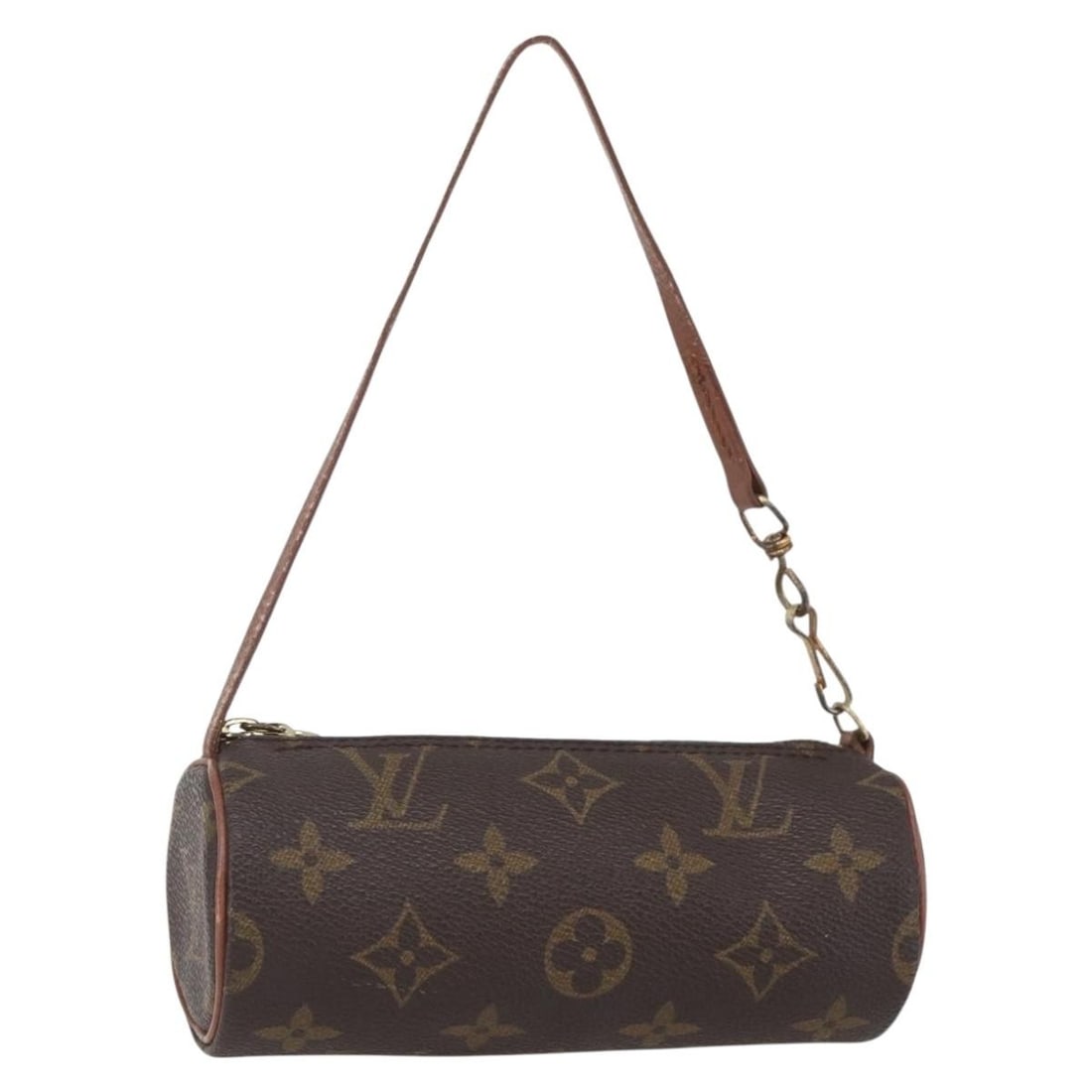 Louis Vuitton Papillon Pochette Brown Monogram Canvas Small Bag: Louis Vuitton Papillon Pochette Brown Monogram Canvas Small Bag This Louis Vuitton Papillon Pochette features the iconic monogram canvas design in brown, crafted for women. The pouch is pre-owned and 