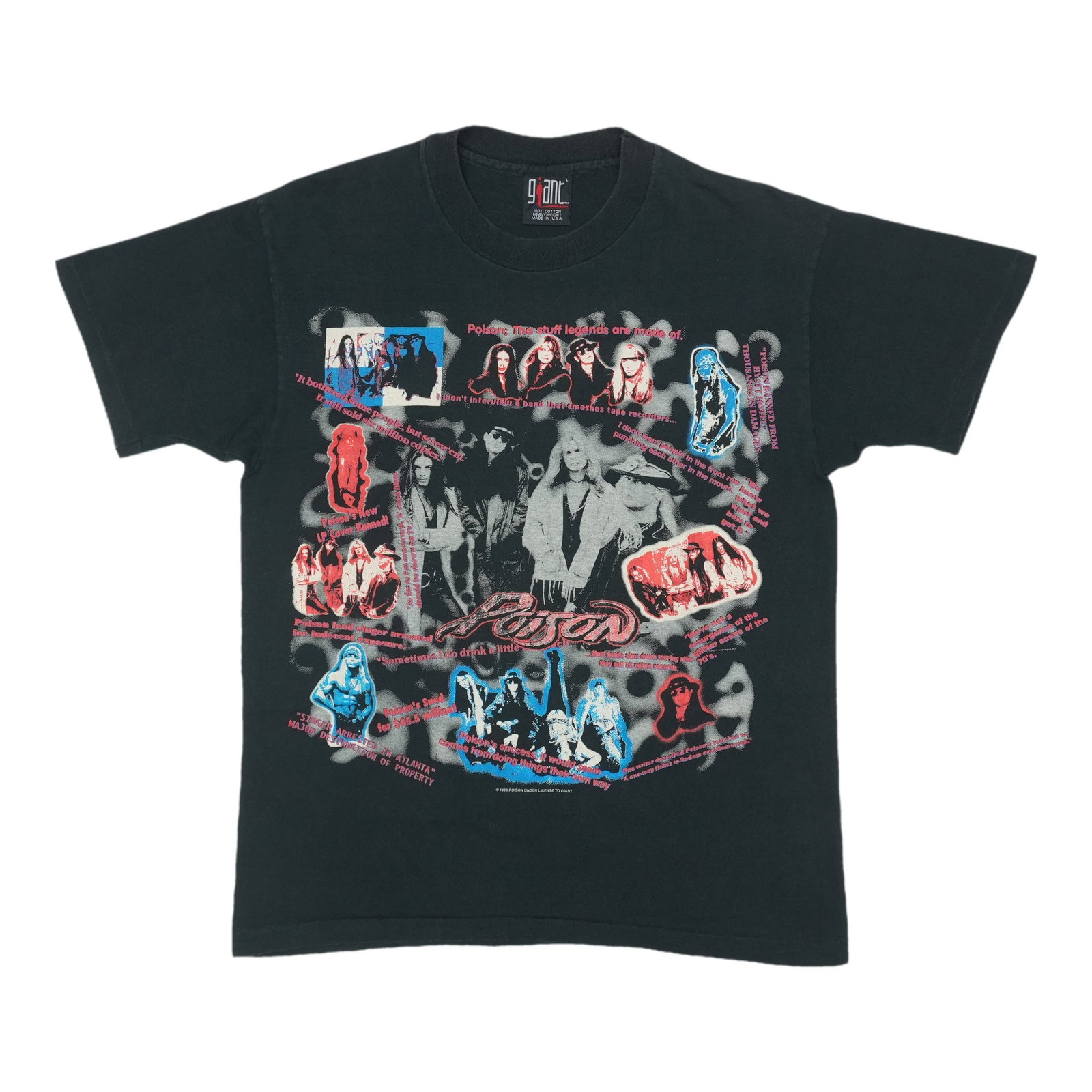 Vintage 1993 Poison Native Tongue Concert T-Shirt Black Large: Vintage 1993 Poison Native Tongue Concert T-Shirt Black Large This is an original vintage 1993 Poison Native Tongue Tour shirt featuring front and back graphics. It is not a modern reproduction. The s