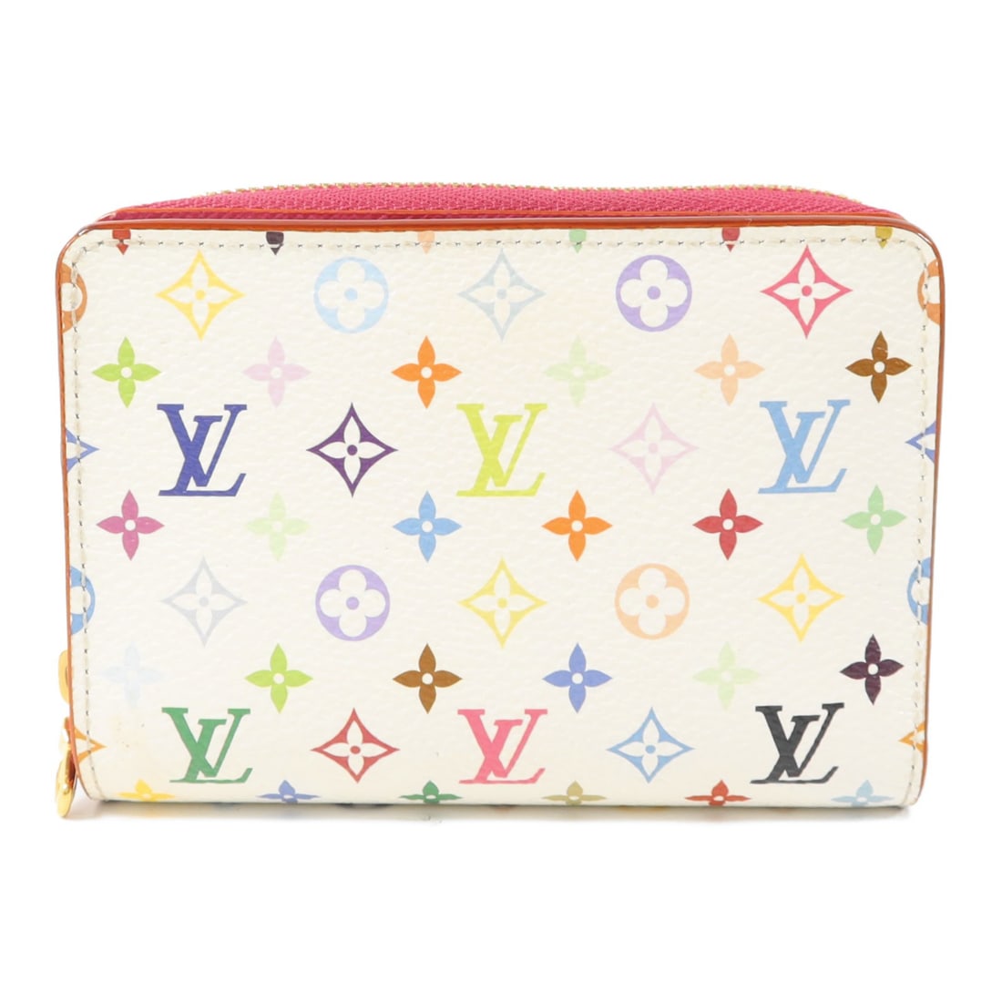 Louis Vuitton Monogram Multicolor White Bi Fold Wallet M14093 GHW: Louis Vuitton Monogram Multicolor White Bi Fold Wallet M14093 GHW This Louis Vuitton Portefille Lou bi-fold wallet features the signature Monogram Multicolor pattern on white PVC coated canvas. Design
