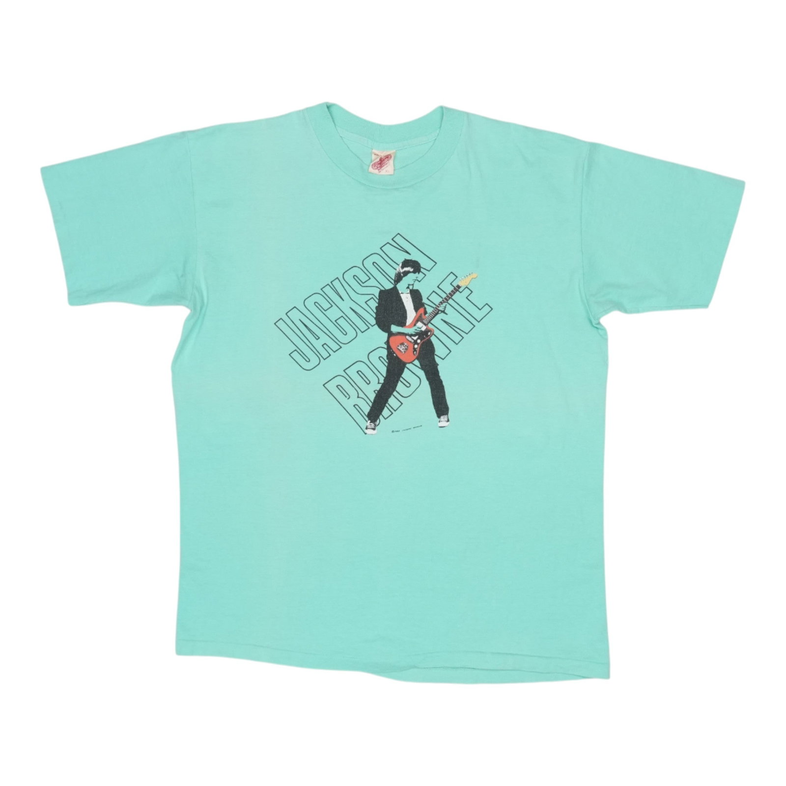 Vintage 1983 Jackson Browne Blue Cotton T Shirt Extra Large: Vintage 1983 Jackson Browne Blue Cotton T Shirt Extra Large This is an original vintage 1983 Jackson Browne shirt, not a modern reproduction. It features a blue color and is made from 100% cotton. The