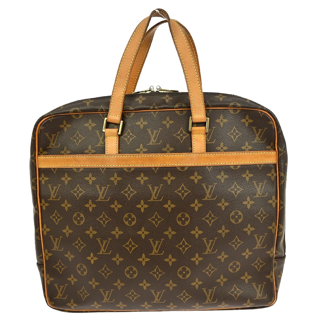 Porte-Documents Pegase Monogram Canvas Briefcase by Louis Vuitton: Porte-Documents Pegase Monogram Canvas Briefcase by Louis Vuitton The Louis Vuitton Porte-Documents Pegase Bag features the signature Monogram canvas in brown and is designed for unisex use. This vers