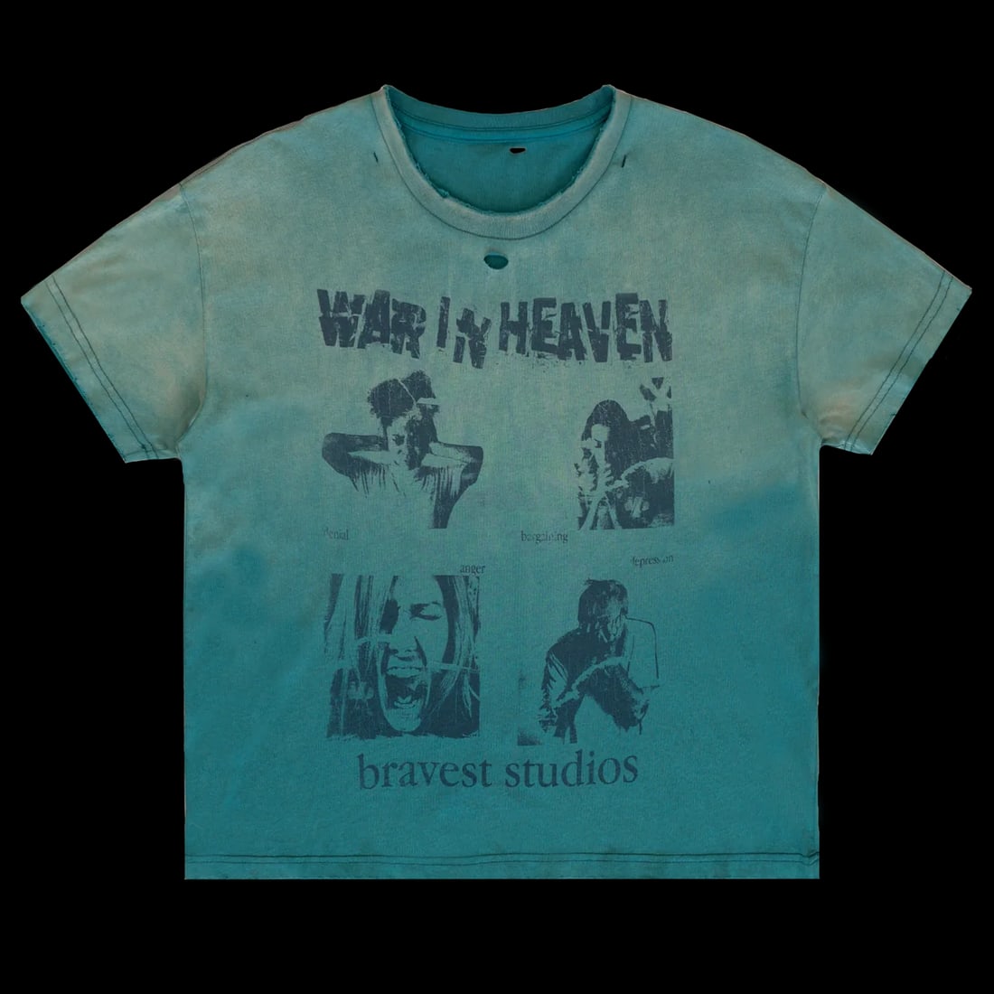 Heaven Blue Medium Tee by Bravest Studios in Relaxed Fit Cotton: Heaven Blue Medium Tee by Bravest Studios in Relaxed Fit Cotton The Bravest Studios Heaven Blue Tee offers a relaxed fit and is crafted from soft, mid-weight cotton for a premium feel. It features a r