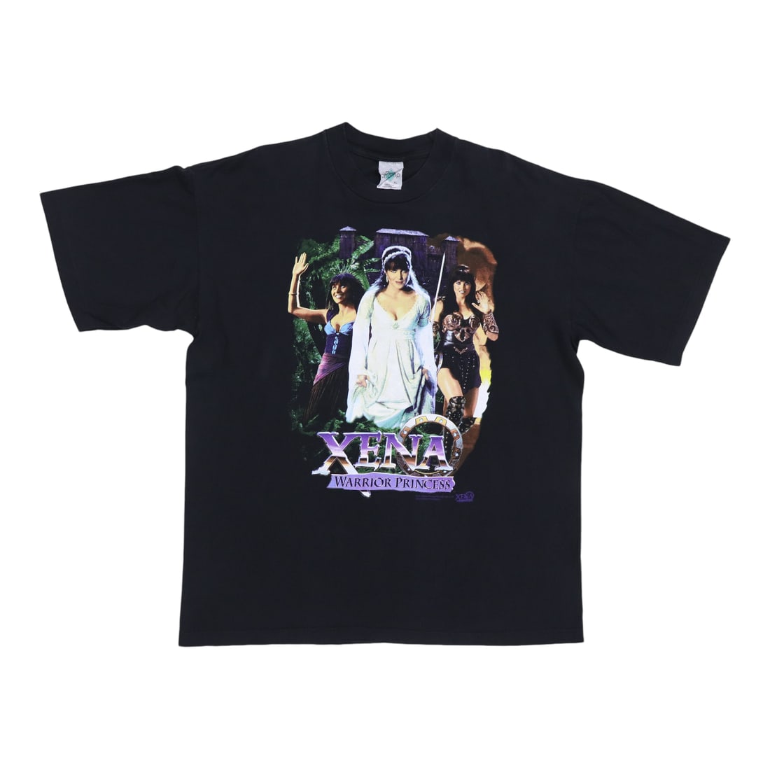 Vintage 1997 Xena Warrior Princess Black Cotton T Shirt Extra Large: Vintage 1997 Xena Warrior Princess Black Cotton T Shirt Extra Large This is an original vintage 1997 Xena Warrior Princess shirt, not a modern reproduction. The shirt features no back graphics and com