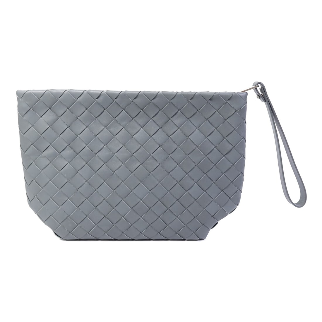 Bottega Veneta Lambskin Pouch Bag 619207 Thunder Grey: Bottega Veneta Lambskin Pouch Bag 619207 Thunder Grey This Bottega Veneta pouch bag is crafted from luxurious lambskin leather in a sophisticated gray shade. Designed for women, it features a sleek si