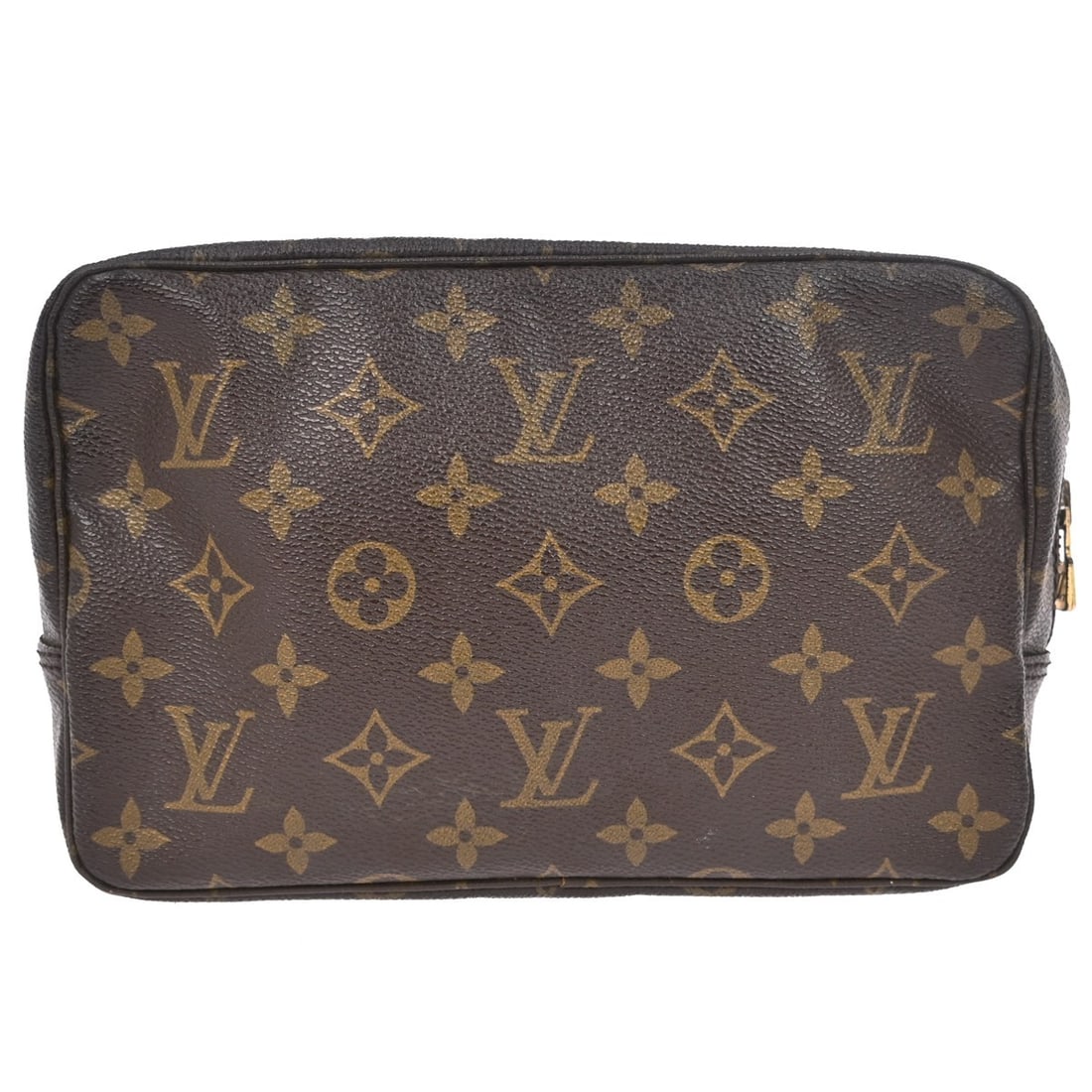 Louis Vuitton Monogram Trousse Toilette 23 Brown Canvas Cosmetic Bag M47524: Louis Vuitton Monogram Trousse Toilette 23 Brown Canvas Cosmetic Bag M47524 This Louis Vuitton Trousse Toilette 23 cosmetic pouch features the iconic monogram canvas exterior with a classic brown colo