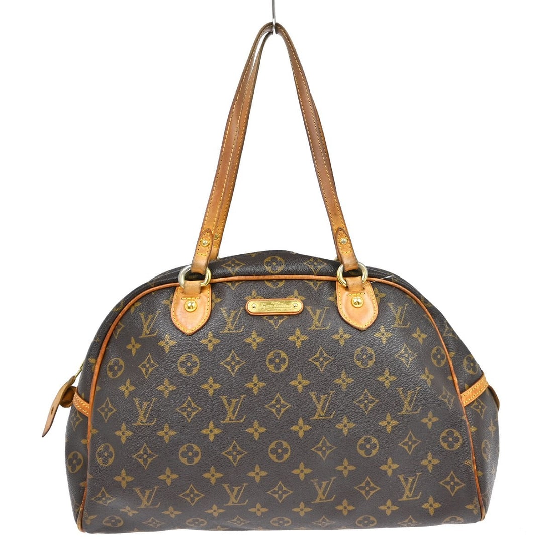 Louis Vuitton Montorgueil GM Large Monogram Canvas Shoulder Bag M95566: Louis Vuitton Montorgueil GM Large Monogram Canvas Shoulder Bag M95566 This Louis Vuitton Montorgueil GM shoulder bag features the iconic Monogram canvas leather exterior in brown with double handles 