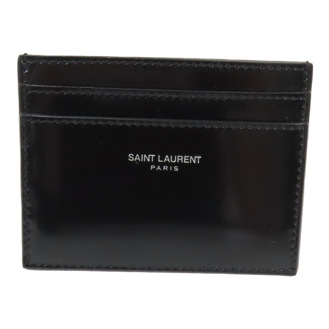 Black Leather Card Holder by Saint Laurent YSL Model 375946: Black Leather Card Holder by Saint Laurent YSL Model 375946 This Saint Laurent card case is crafted from black leather and features a sleek, minimalist design. Suitable for unisex use, it offers a sty