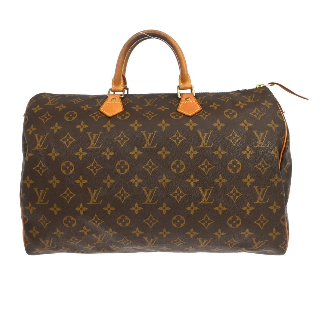 Louis Vuitton Speedy 40 Monogram Canvas Brown Duffle Bag M41522: Louis Vuitton Speedy 40 Monogram Canvas Brown Duffle Bag M41522 This Louis Vuitton Speedy 40 duffle handbag features the iconic monogram canvas leather exterior in brown with a matching brown lining. 