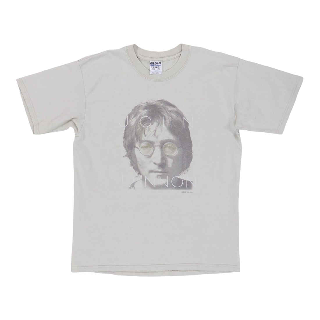 Vintage 1997 Gray John Lennon Cotton T-Shirt Large: Vintage 1997 Gray John Lennon Cotton T-Shirt Large This is an original vintage 1997 John Lennon shirt, not a modern reproduction. Made from 100% cotton, the shirt is gray in color and features no grap