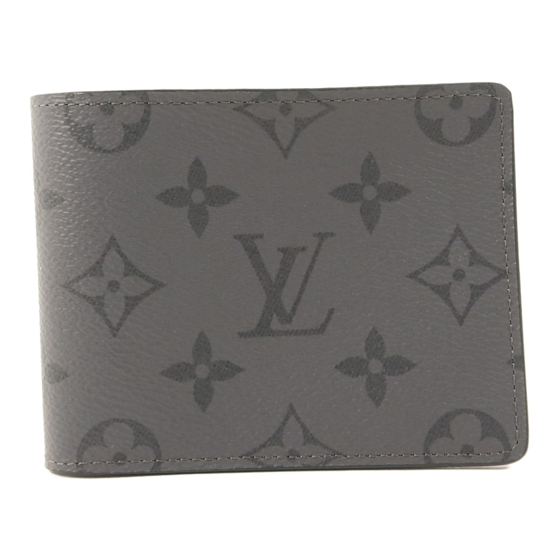 Louis Vuitton Monogram Eclipse Reverse bi-fold wallet gray: Louis Vuitton Monogram Eclipse Reverse bi-fold wallet gray This Louis Vuitton Slender Wallet features the Monogram Eclipse Reverse design in gray. Crafted from durable PVC coated canvas, this bi-fold 