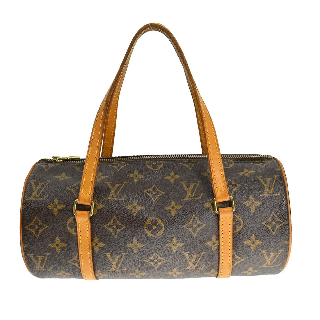 Louis Vuitton Papillon 26 Monogram Canvas Medium Brown Top Handle Bag: Louis Vuitton Papillon 26 Monogram Canvas Medium Brown Top Handle Bag This Louis Vuitton Papillon 26 handbag showcases the iconic monogram canvas with leather accents. Designed in a medium size, it fe