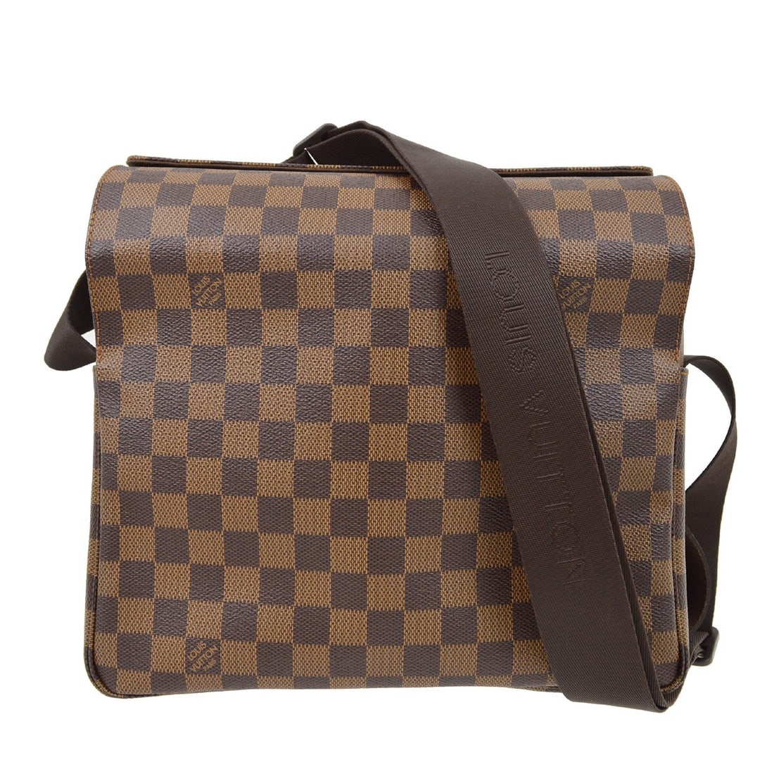 Louis Vuitton Damier Naviglio Shoulder Bag N45255 Brown Canvas: Louis Vuitton Damier Naviglio Shoulder Bag N45255 Brown Canvas Elevate your accessory collection with this stunning Louis Vuitton Damier Naviglio Shoulder Bag. Crafted from durable Damier canvas leath