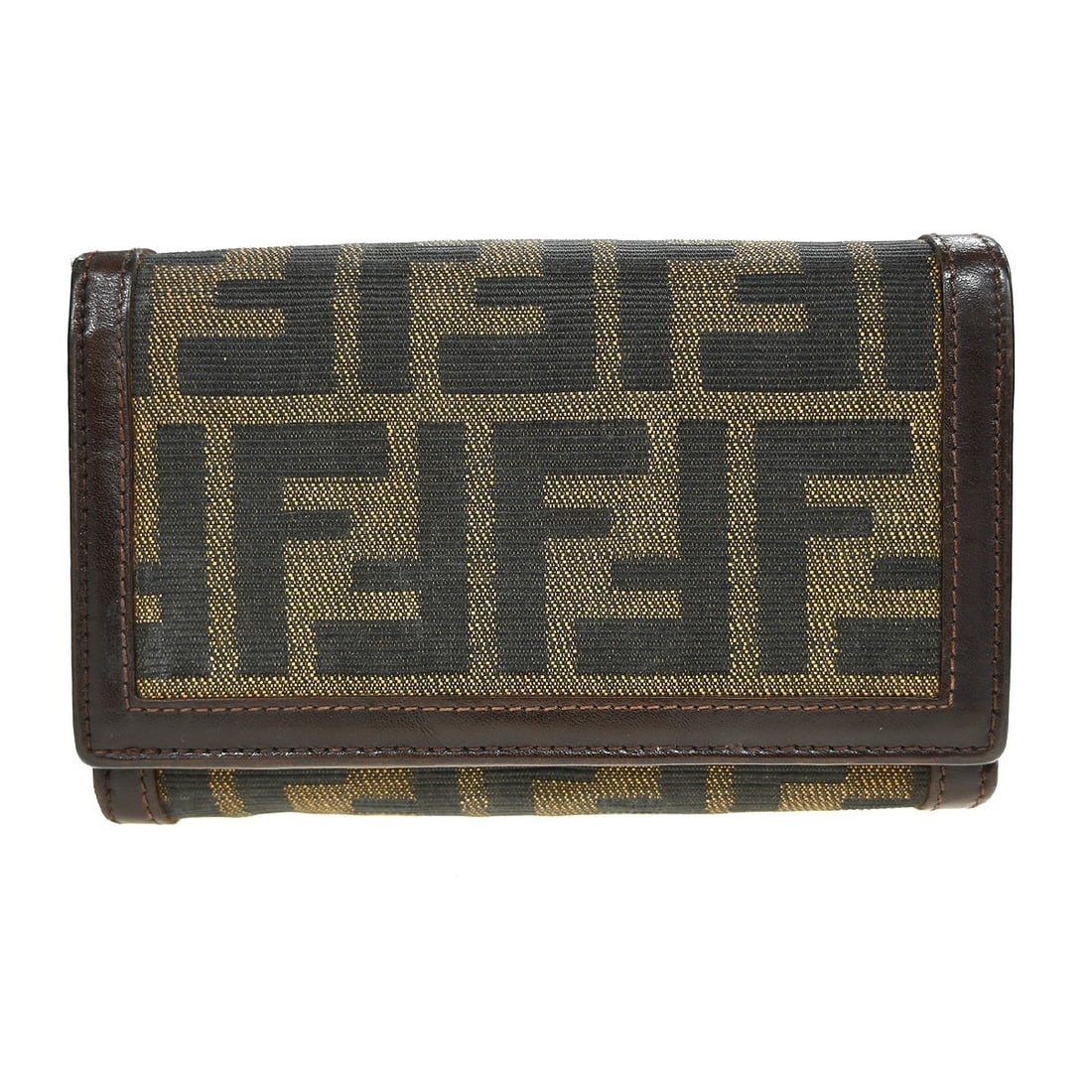 Fendi Zucca Brown Canvas Folding Wallet Unisex Vintage Italy: Fendi Zucca Brown Canvas Folding Wallet Unisex Vintage Italy This Fendi wallet features the iconic brown Zucca pattern and is crafted from canvas. Designed for unisex use, it offers a folding style fo