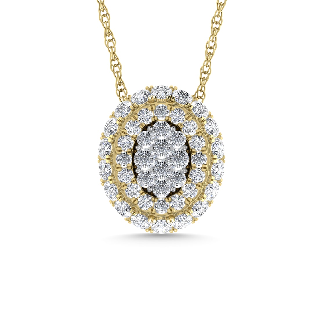 Diamond 1/2 Ct.Tw. Cluster Fashion Ring in 14K Two Tone Gold: Diamond 1/2 Ct.Tw. Cluster Fashion Ring in 14K Two Tone Gold 14k Yellow Gold Stone Color: G-h Stone Clarity: I1 Each ring is presented in standard size 6.5. Complimentary resizing is available between