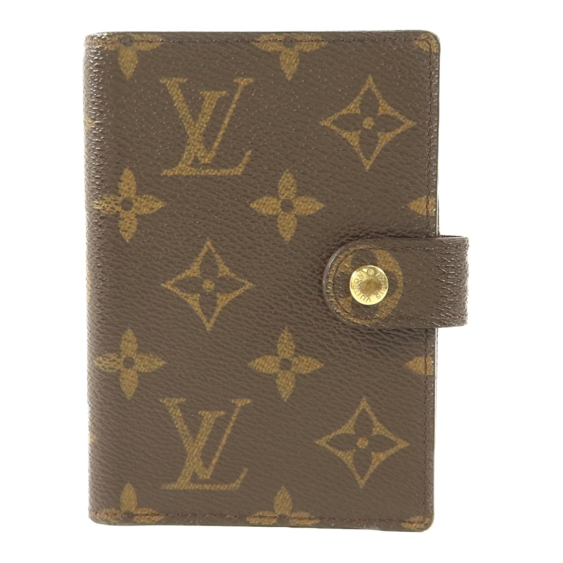 Louis Vuitton Monogram Brown Palm Pilot PDA Cover M63028 GHW: Louis Vuitton Monogram Brown Palm Pilot PDA Cover M63028 GHW This Louis Vuitton Palm Pilot PDA cover case features the signature Monogram pattern in brown and is crafted from durable PVC coated canvas