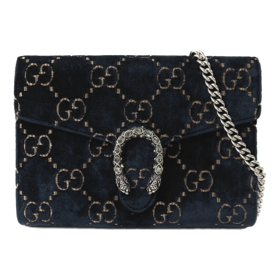 Gucci Velvet GG Wallet On Chain Shoulder Bag Blue Brown: Gucci Velvet GG Wallet On Chain Shoulder Bag Blue Brown This GUCCI GG wallet on chain shoulder bag features a luxurious blue velvet exterior with brown accents and silver hardware. Designed for women,