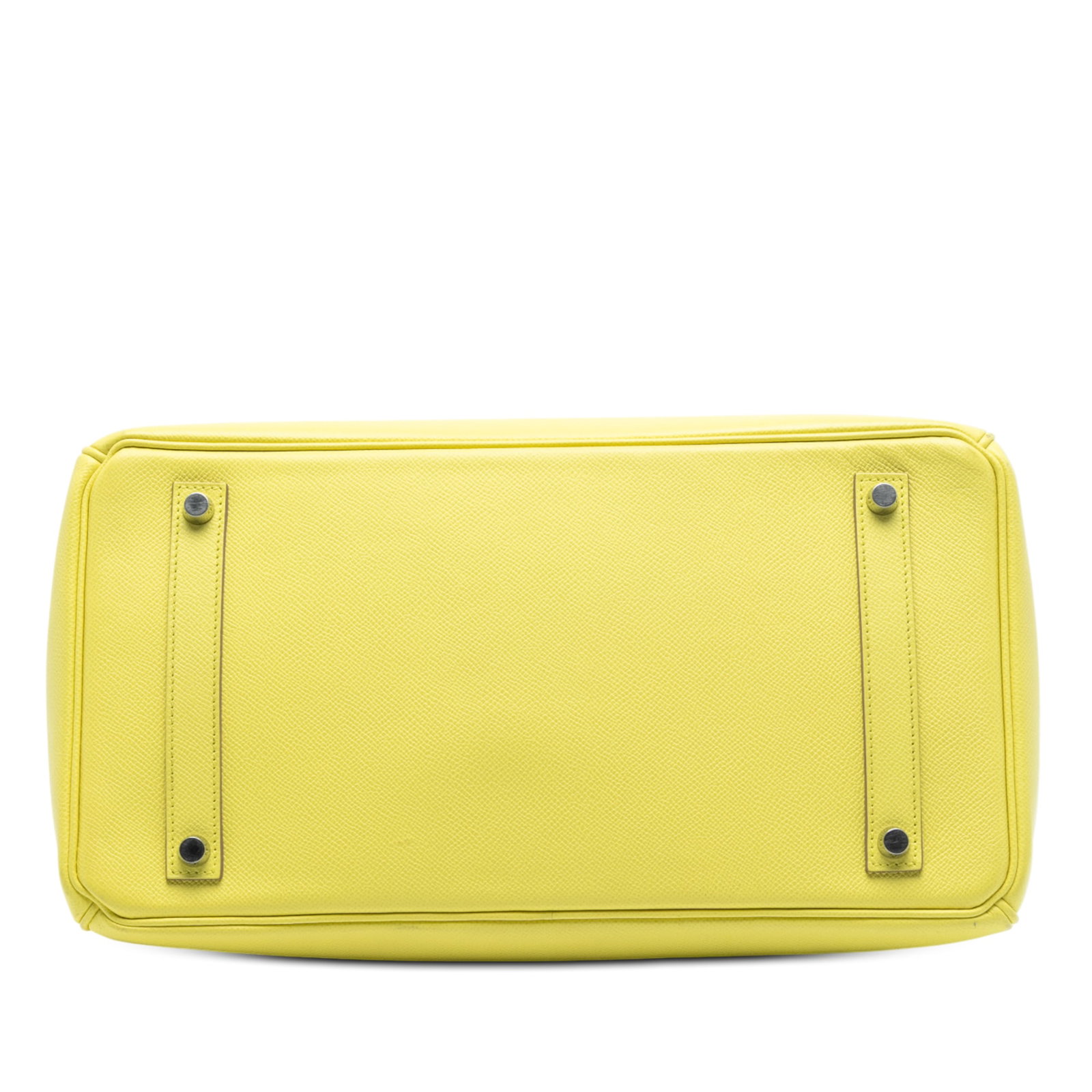 Hermes Birkin 35 Epsom Leather Lime Yellow Top Handle Bag France - 3