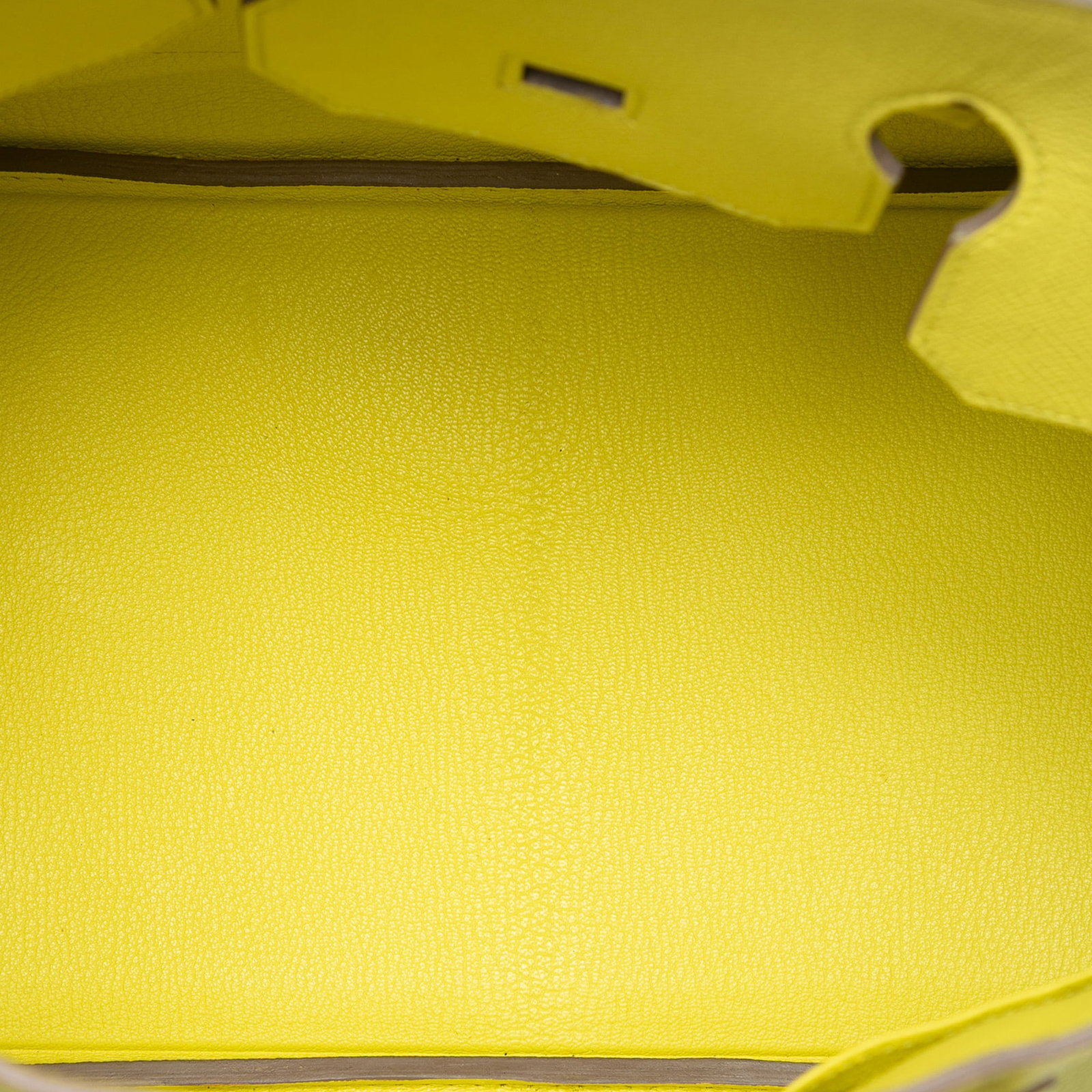 Hermes Birkin 35 Epsom Leather Lime Yellow Top Handle Bag France - 4
