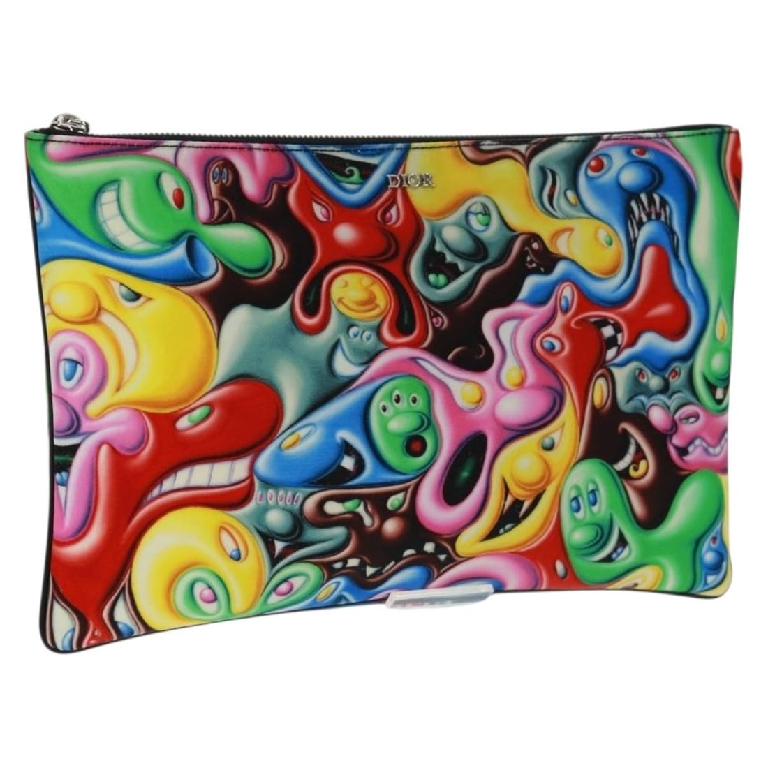 Christian Dior Multicolor Nylon Women's Clutch with Dust Bag: Christian Dior Multicolor Nylon Women's Clutch with Dust Bag This Christian Dior clutch bag features a multicolor and silver nylon exterior, offering a stylish and modern look. Designed for women, thi