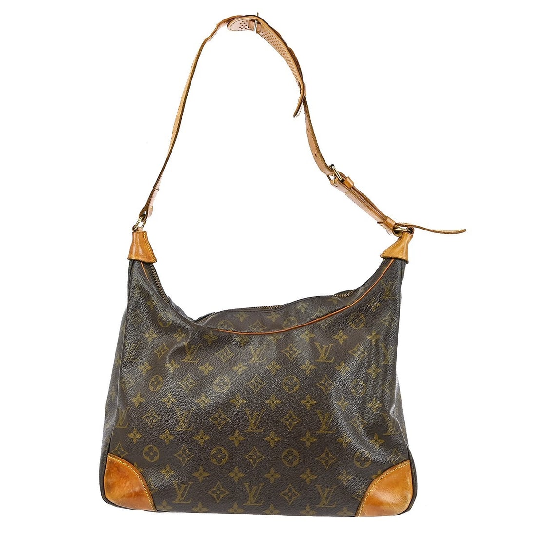 Louis Vuitton Boulogne 35 Monogram Leather Shoulder Bag M51260: Louis Vuitton Boulogne 35 Monogram Leather Shoulder Bag M51260 This Louis Vuitton Monogram Boulogne 35 is a vintage medium-sized shoulder bag crafted from brown monogram leather with beige leather han