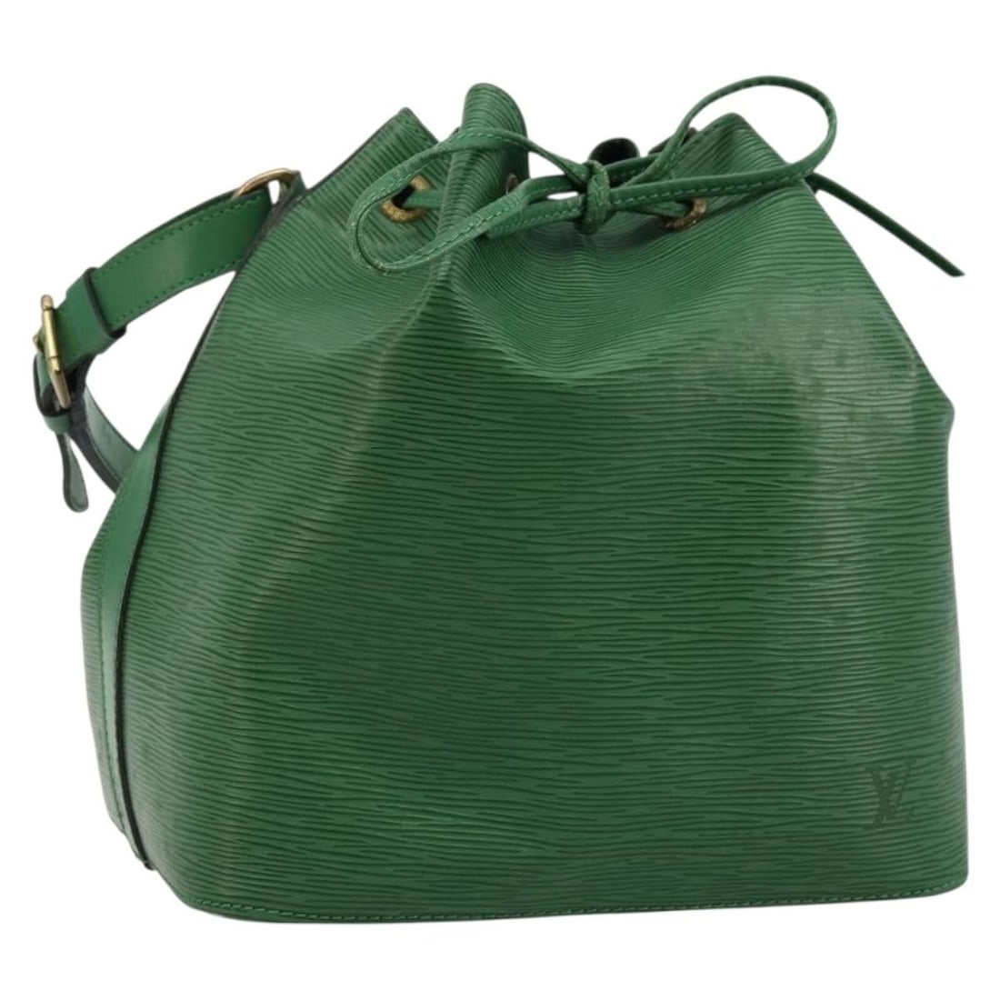 Louis Vuitton Petit Noe Green Epi Leather Shoulder Bag France: Louis Vuitton Petit Noe Green Epi Leather Shoulder Bag France The Louis Vuitton Petit Noe Handbag is crafted in green Epi leather and designed for women. Made in France, it features metal fittings and