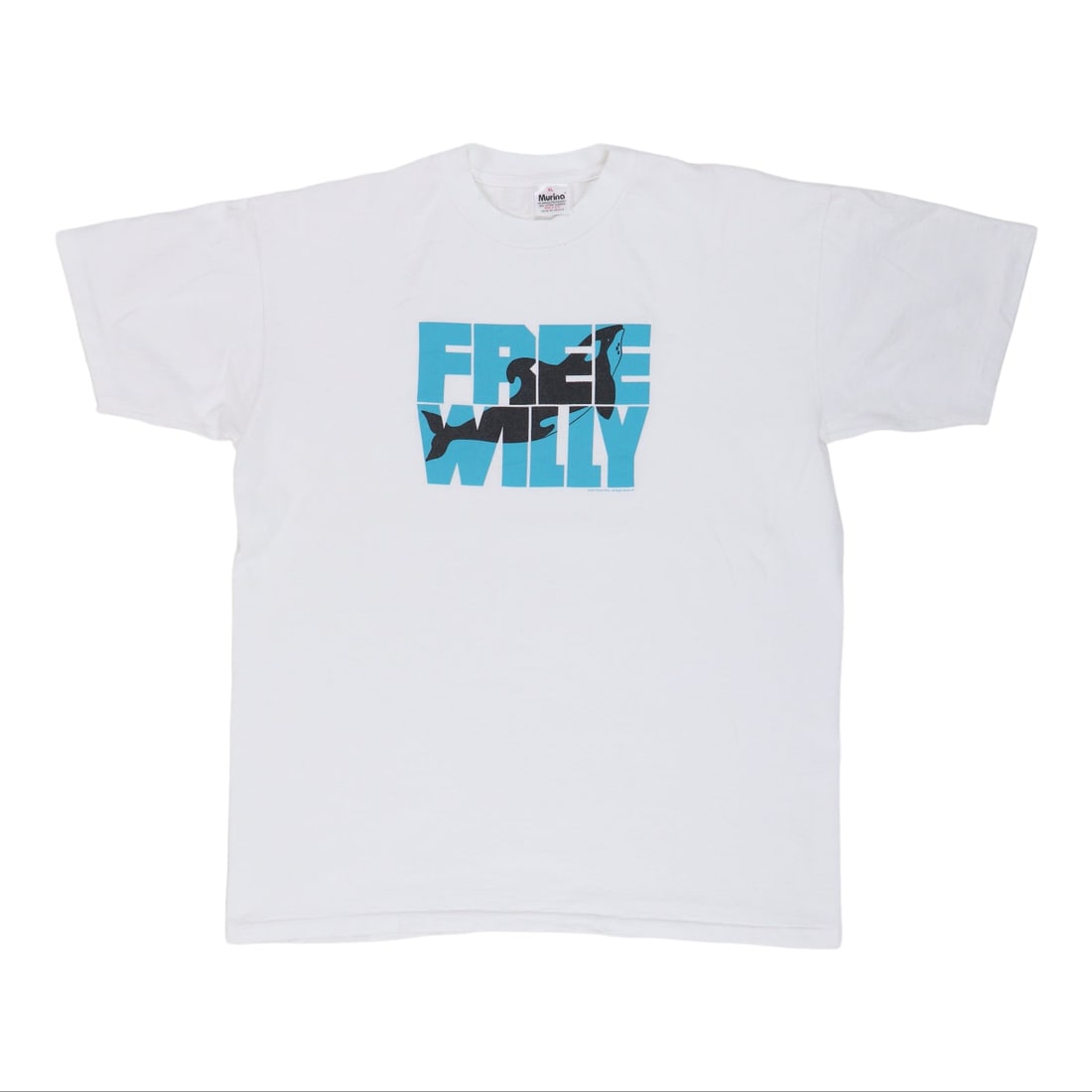 Vintage 1993 Free Willy Film Promotional White Cotton T Shirt Extra Large (1 of 6)