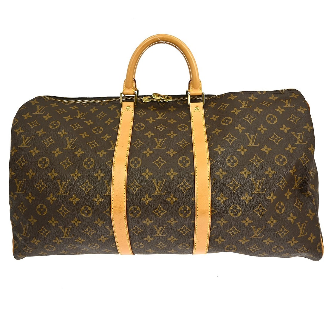 Louis Vuitton Keepall 55 Monogram Canvas Extra Large Travel Duffle Bag: Louis Vuitton Keepall 55 Monogram Canvas Extra Large Travel Duffle Bag This Louis Vuitton Keepall 55 is a vintage extra-large travel duffle bag crafted from the brand's signature monogram canvas with 