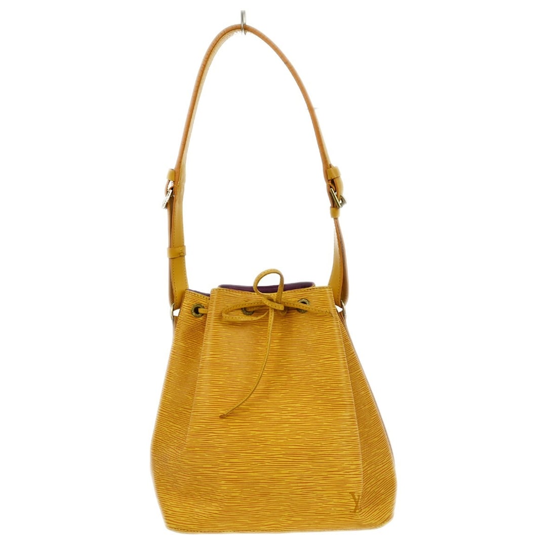 Louis Vuitton Epi Leather Petit Noe Shoulder Bag Yellow: Louis Vuitton Epi Leather Petit Noe Shoulder Bag Yellow This Louis Vuitton Petit Noe handbag is crafted from yellow Epi leather and designed for women. It features a classic shoulder bag silhouette wi