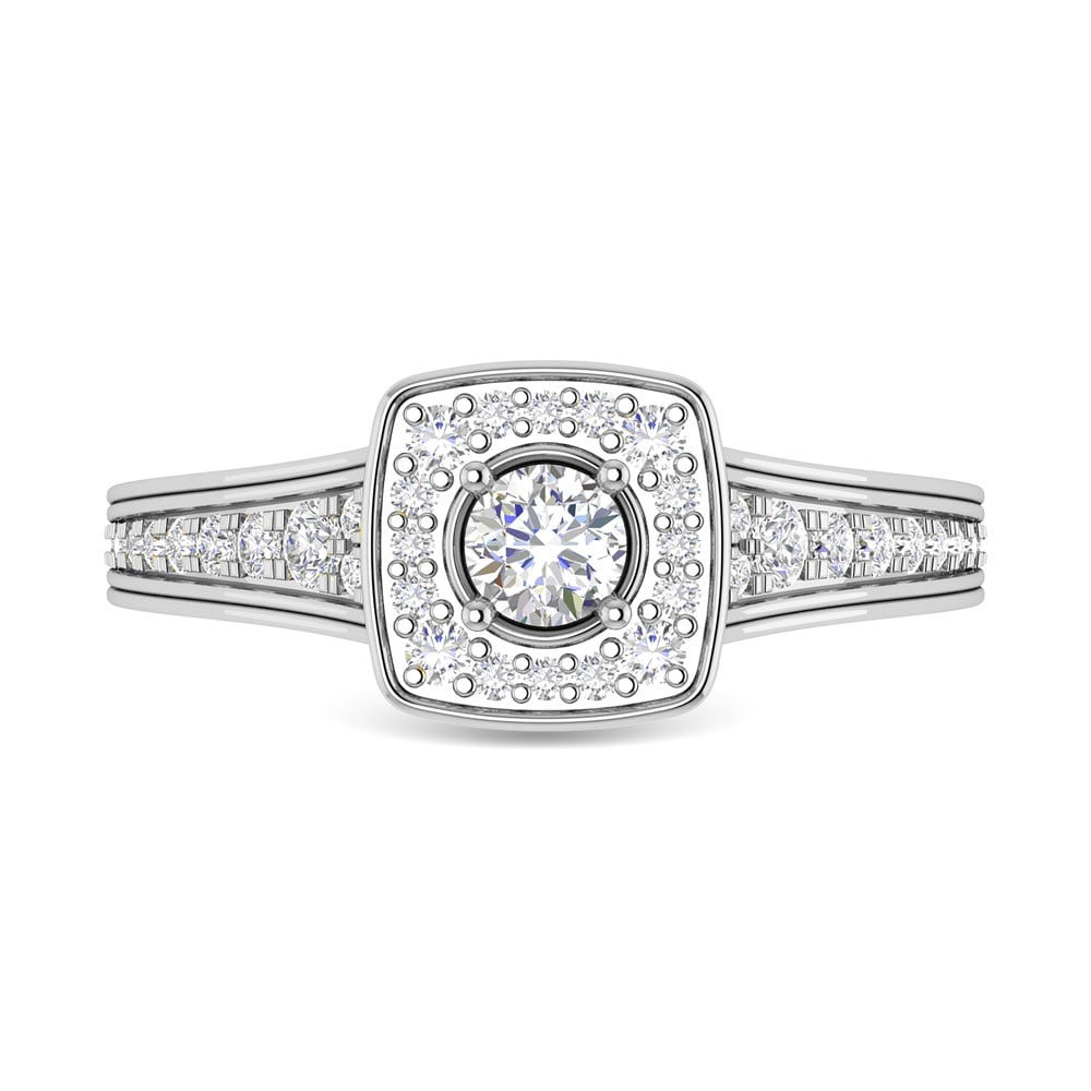 Diamond 3/4 Ct.Tw. Engagement Ring in 14K White Gold: Diamond 3/4 Ct.Tw. Engagement Ring in 14K White Gold 14k White Gold Stone Color: G-h Stone Clarity: I1 Each ring is presented in standard size 6.5. Complimentary resizing is available between sizes 51