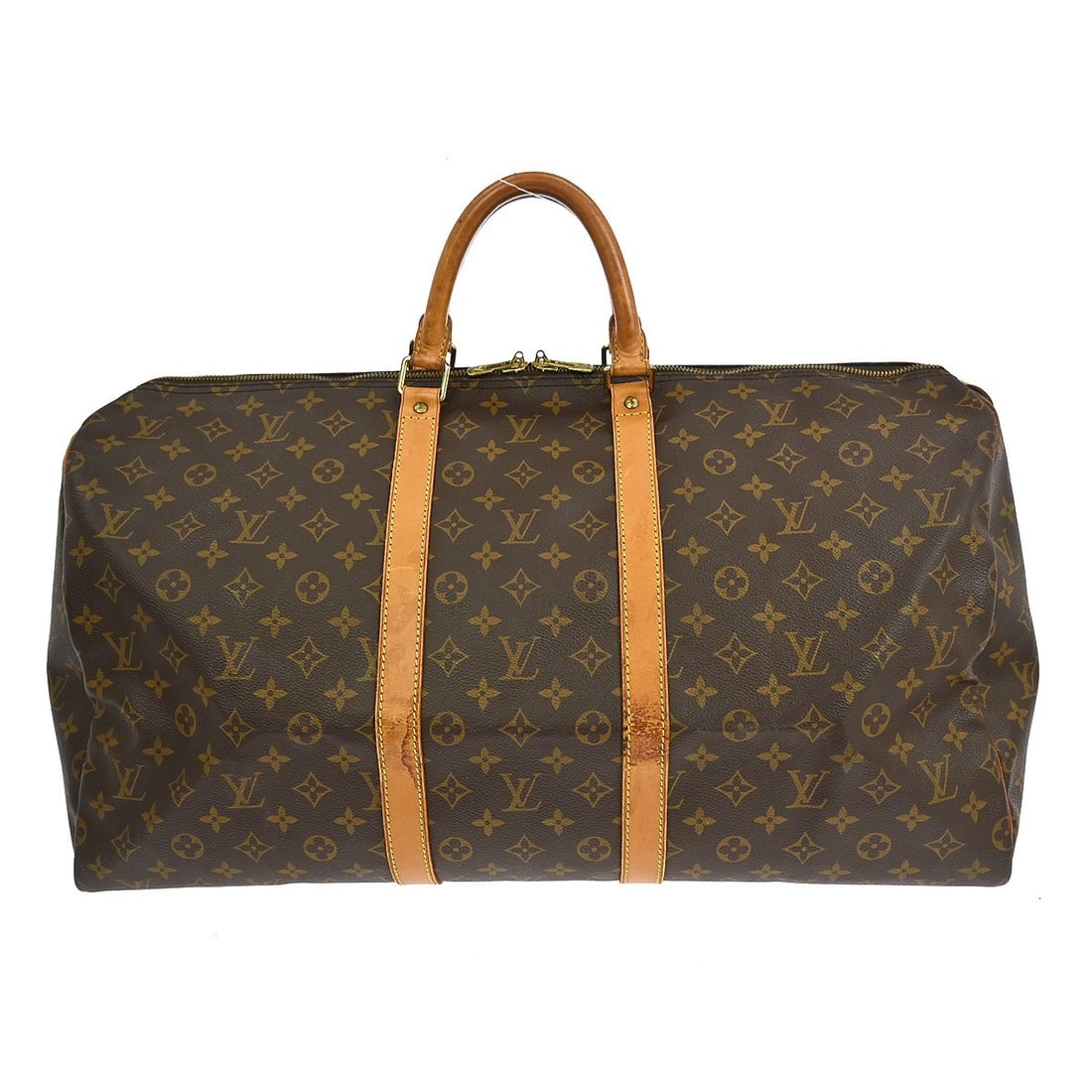 Louis Vuitton Keepall 55 Monogram Canvas Extra Large Travel Duffle Bag: Louis Vuitton Keepall 55 Monogram Canvas Extra Large Travel Duffle Bag The Louis Vuitton Keepall 55 is an extra large duffle-style travel handbag crafted from the brand's signature monogram canvas lea
