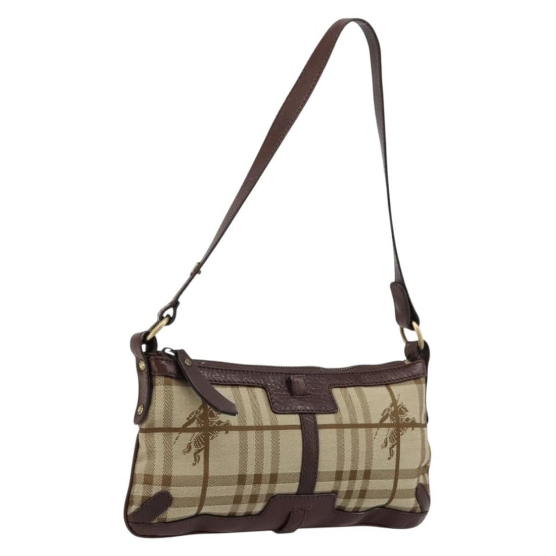 Burberry Nova Check Beige Gold Canvas Shoulder Bag: Burberry Nova Check Beige Gold Canvas Shoulder Bag This Burberry Nova Check shoulder bag is crafted from canvas with beige and gold tones and features leather accents. Designed for women, it offers a 