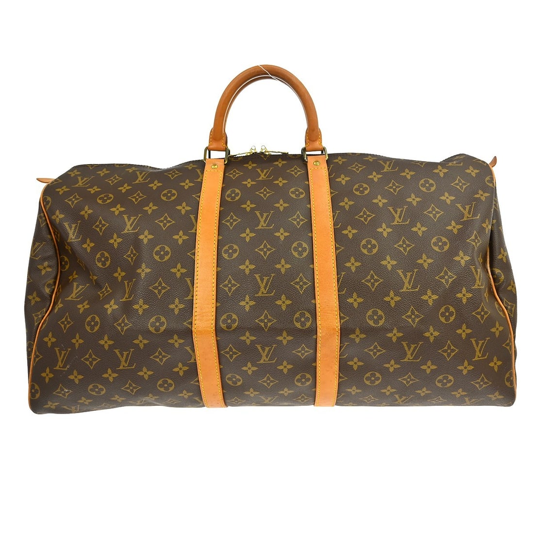 Louis Vuitton Keepall 55 Monogram Canvas Extra Large Travel Duffle Bag: Louis Vuitton Keepall 55 Monogram Canvas Extra Large Travel Duffle Bag The Louis Vuitton Keepall 55 is a vintage duffle-style travel handbag crafted from signature monogram canvas leather. Designed fo