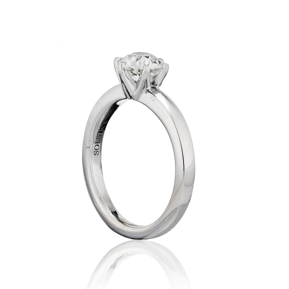 1.15 Carat GIA Certified Old European Cut Diamond Ring in 14K White Gold: 1.15 Carat GIA Certified Old European Cut Diamond Ring in 14K White Gold This vintage engagement ring features a stunning 1.15 carat Old European cut diamond, certified by GIA. Crafted from 14K white 
