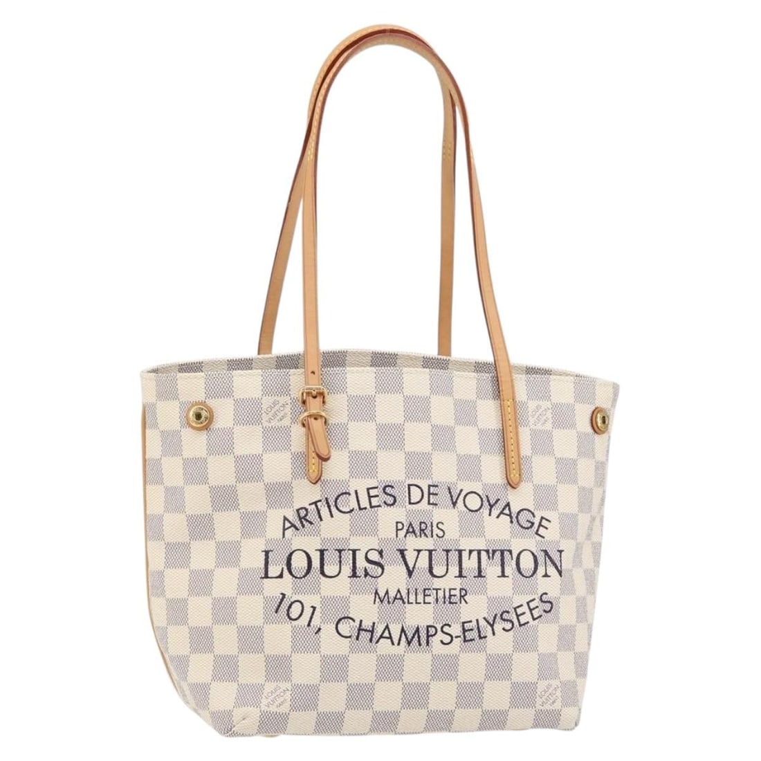 LOUIS VUITTON Damier Azur Cabas PM Tote Bag N41376 Authenticated: LOUIS VUITTON Damier Azur Cabas PM Tote Bag N41376 Authenticated Introducing the LOUIS VUITTON Damier Azur Cabas PM Tote Bag, a stylish and versatile accessory crafted from premium Damier Azur canvas.