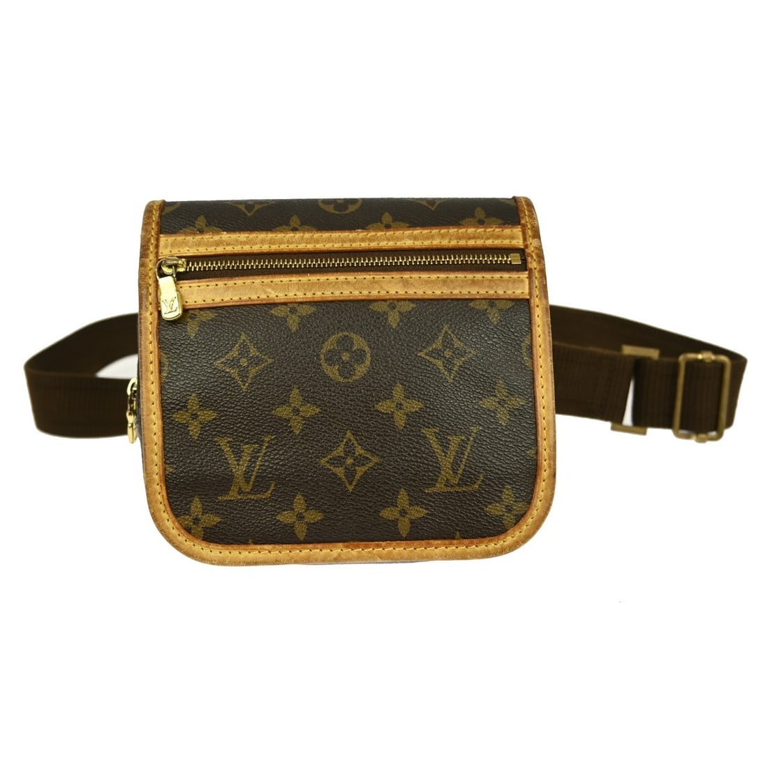 Bosphore Brown Canvas Waist Bag by Louis Vuitton: Bosphore Brown Canvas Waist Bag by Louis Vuitton This Louis Vuitton Bosphore Waist Bag is crafted in classic brown monogram canvas designed for women. The compact design features dimensions of 15cm x 