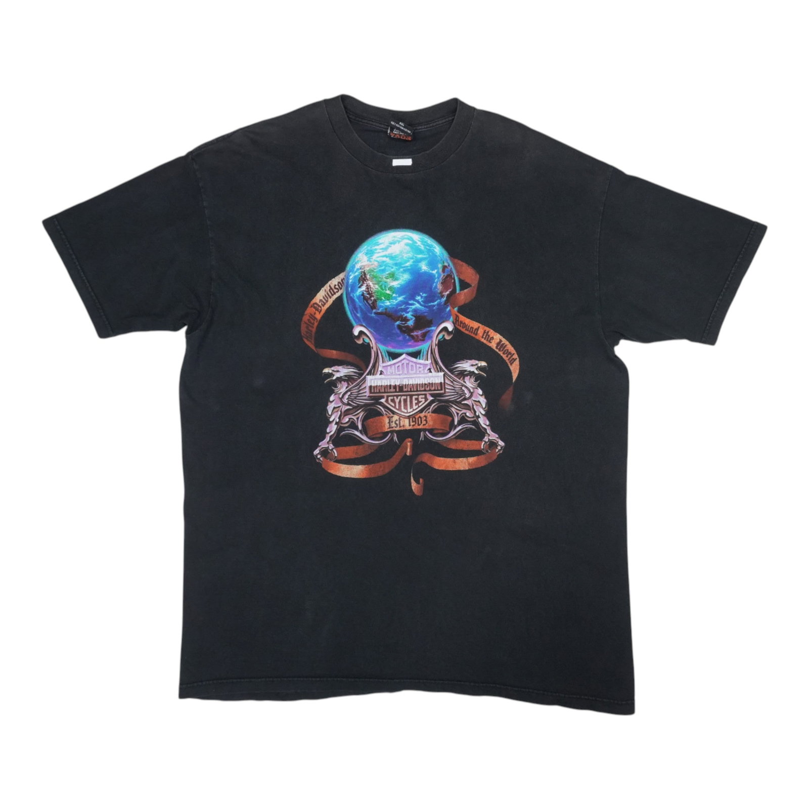 Vintage 1990s Black Harley Davidson San Diego Graphic Cotton Shirt XXL: Vintage 1990s Black Harley Davidson San Diego Graphic Cotton Shirt XXL This is an original vintage 1990s Harley Davidson San Diego shirt featuring front and back graphics. Made from 100% cotton, the s