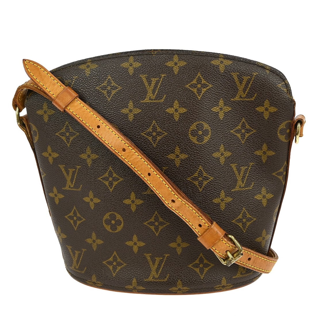 Louis Vuitton Drouot Monogram Crossbody Bag M51290 Brown Vintage: Louis Vuitton Drouot Monogram Crossbody Bag M51290 Brown Vintage This Louis Vuitton Drouot Crossbody Shoulder Bag is a stylish accessory perfect for casual occasions. The bag features the iconic Monog