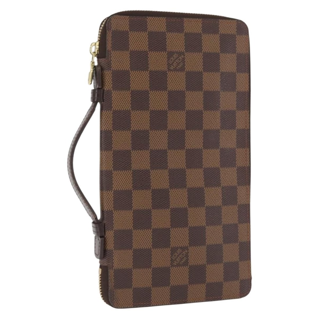 Louis Vuitton Zippy Organizer Long Wallet Damier Ebene Canvas N60003: Louis Vuitton Zippy Organizer Long Wallet Damier Ebene Canvas N60003 This Louis Vuitton Zippy Organizer long wallet features the signature Damier Ebene canvas with brown color tones. The wallet offers